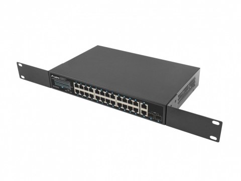 Switch 24x1GB POE+ 2xGB 2x rack 19'' gigabit ethernet 250W Lanberg
