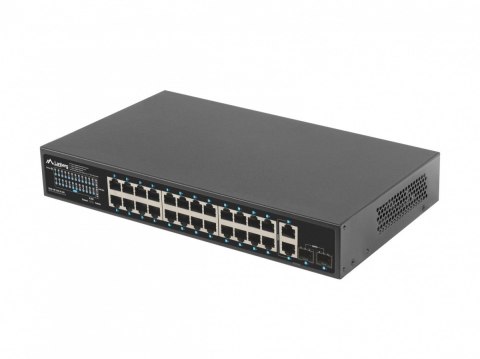 Switch 24x1GB POE+ 2xGB 2x rack 19'' gigabit ethernet 250W Lanberg