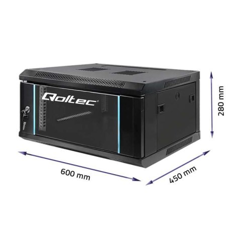 Szafa RACK 19 cali | 4U | 600 x 280 x 450 Qoltec