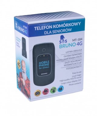 Telefon komórkowy z klapką dla seniorów MT-184 BRUNO 4G Mesmed