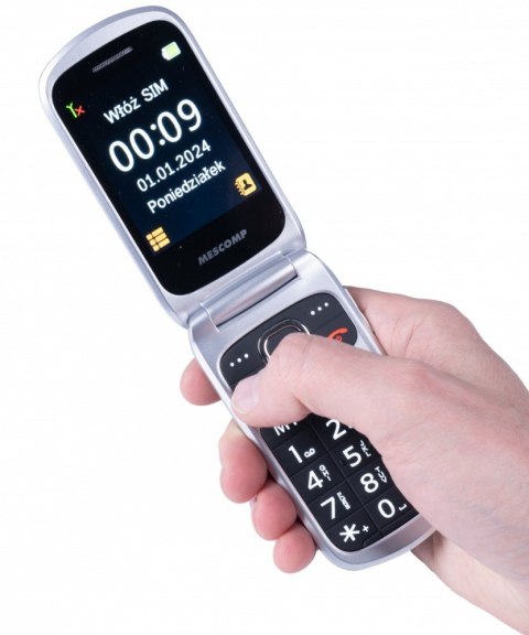 Telefon komórkowy z klapką dla seniorów MT-184 BRUNO 4G Mesmed