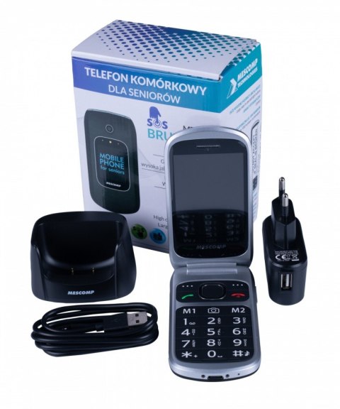 Telefon komórkowy z klapką dla seniorów MT-184 BRUNO 4G Mesmed
