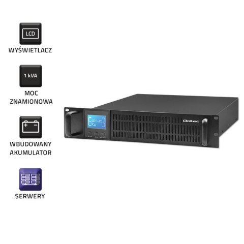 Zasilacz awaryjny UPS RACK | 1kVA | 800W | LCD Qoltec