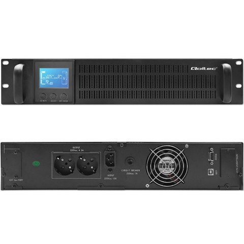 Zasilacz awaryjny UPS RACK | 1kVA | 800W | LCD Qoltec