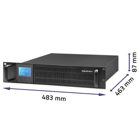 Zasilacz awaryjny UPS RACK | 1kVA | 800W | LCD Qoltec