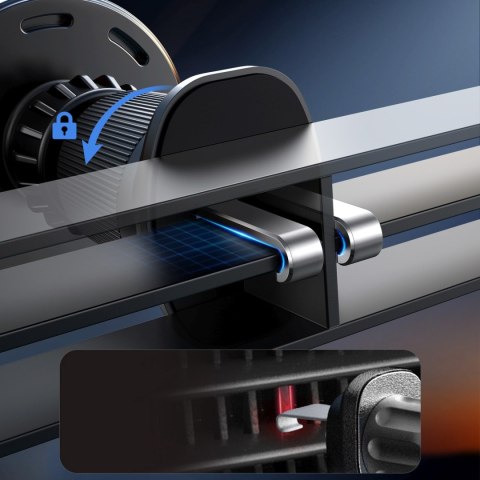 Ładowarka samochodowa indukcyjna do telefonu na kratkę deskę MagSafe - czarny JOYROOM