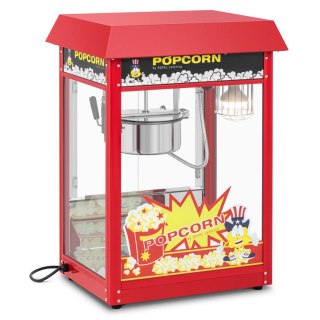 Maszyna urządzenie do prażenia popcornu retro 1500 W 5 kg/h - czerwona Royal Catering