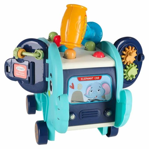 Słonik tablica manipulacyjna montessori wbijak sorter klocki młotek 26cm Kik Sp. z o. o. Sp. k.