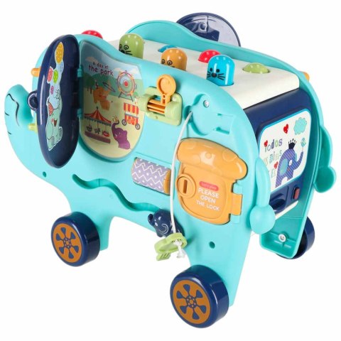 Słonik tablica manipulacyjna montessori wbijak sorter klocki młotek 26cm Kik Sp. z o. o. Sp. k.