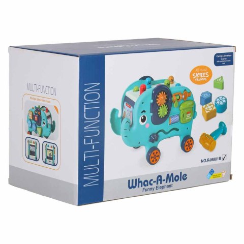 Słonik tablica manipulacyjna montessori wbijak sorter klocki młotek 26cm Kik Sp. z o. o. Sp. k.