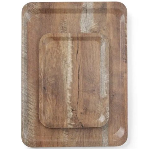 Taca do serwowania laminowana drewno 430 x 330 mm - Hendi 508879 Hendi