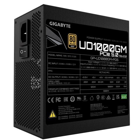 Zasilacz modularny UD1000GM PG5 V2 1000W 8 US GOLD ATX Gigabyte