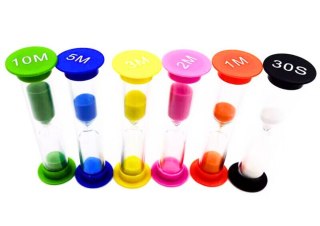 Zestaw Klepsydr 6 Sztuk 30s 1/2/3/5/10 Minut Kolorowe LEAN