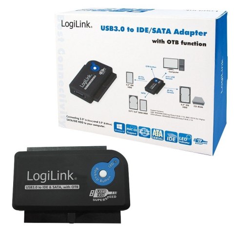 Adapter USB 3.0 do IDE/ SATA z funkcja OTB LogiLink