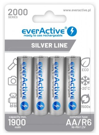 Akumulatory paluszki R6/AA 2000 mAH, blister 4 szt. EverActive