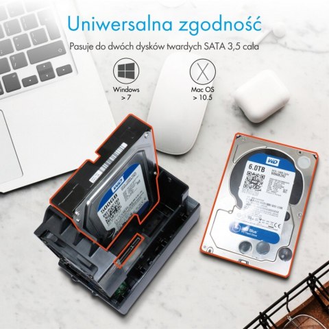 IB-RD3621U3 2x3.5'' RAID IcyBox