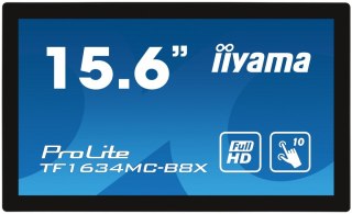 Monitor 15.6 cala TF1634MC-B8X IPS,poj.10pkt.450cd,IP65,7H,HDMI,DP IIYAMA
