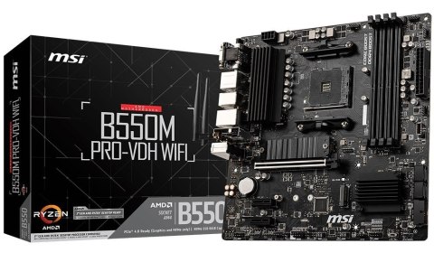 Płyta główna B550M PRO-VDH WIFI AM4 4DDR4 HDMI/DP/VGA M.2 mATX MSI
