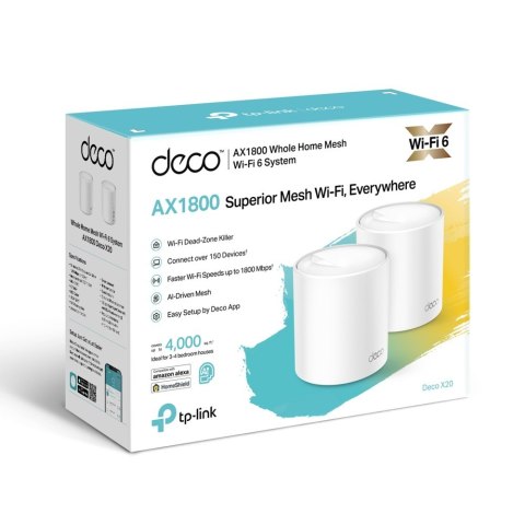 System Wi-Fi Deco X20(2-pak) AX1800 TP-LINK