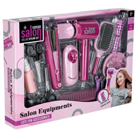 Zestaw fryzjerski dla dzieci suszarka prostownica światło dźwięk 15 elementów Kik Sp. z o. o. Sp. k.