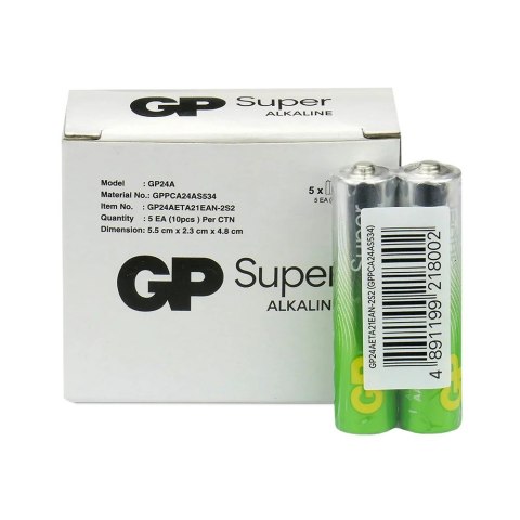 Baterie alkaliczne LR03/AAA GP SUPER 10szt. (G-TECH) GP Battery