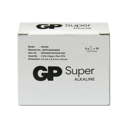 Baterie alkaliczne LR03/AAA GP SUPER 10szt. (G-TECH) GP Battery