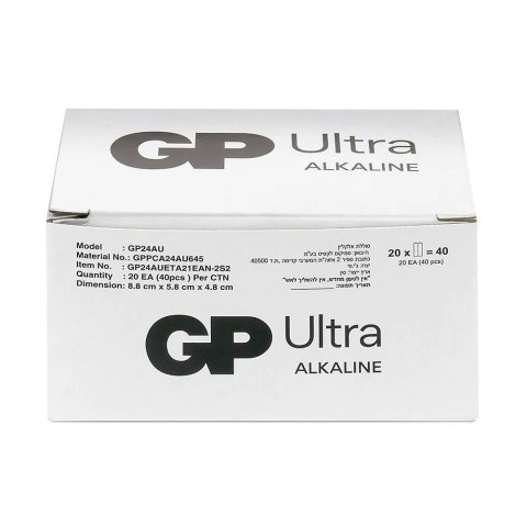 Baterie alkaliczne LR03/AAA GP ULTRA 40szt. (G-TECH) GP Battery