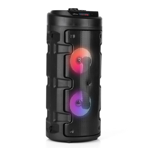 Głośnik PARTYBOX KEG BT MT3165 V2.0 Karaoke/Bluetooth 5.0+EDR/FM/MP3/MicroSD/USB/Equalizer/AUX/Jack 6.3/Pilot/Pasek/USB-C/LED/RM Media-Tech