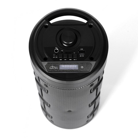 Głośnik PARTYBOX KEG BT MT3165 V2.0 Karaoke/Bluetooth 5.0+EDR/FM/MP3/MicroSD/USB/Equalizer/AUX/Jack 6.3/Pilot/Pasek/USB-C/LED/RM Media-Tech