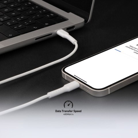 Kabel przewód USB-C PD 25W 1 m - biały SBS
