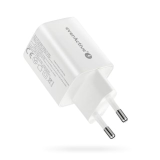 Ładowarka sieciowa GaN 1X USB, 1X USB-C 45W QC4+ PD Biała EverActive