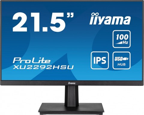 Monitor 21.5 cala ProLite XU2292HSU-B6 IPS,100Hz,FreeSync,SLIM,HDMI,DP,2x2W, 4xUSB(3.2),0.4ms IIYAMA