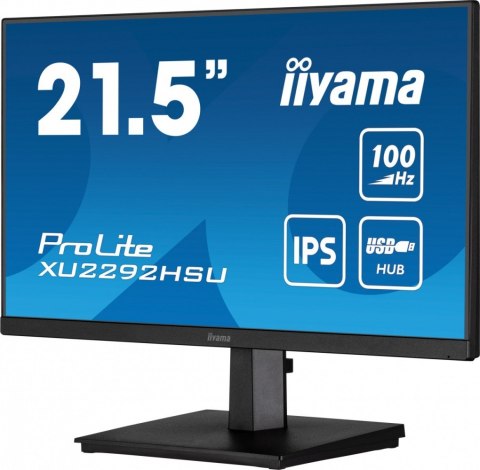 Monitor 21.5 cala ProLite XU2292HSU-B6 IPS,100Hz,FreeSync,SLIM,HDMI,DP,2x2W, 4xUSB(3.2),0.4ms IIYAMA