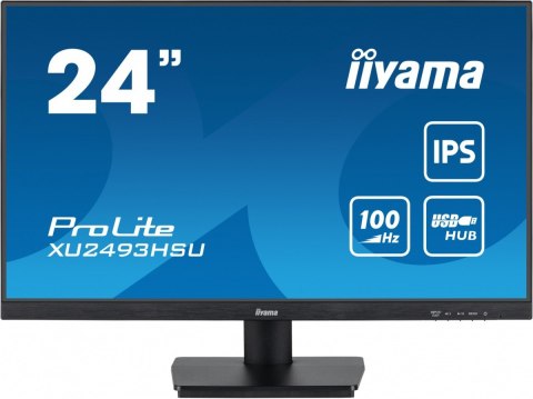 Monitor 24 cale XU2493HSU-B7,IPS.HDMI.DP.2x2W.USBx2,300cd IIYAMA