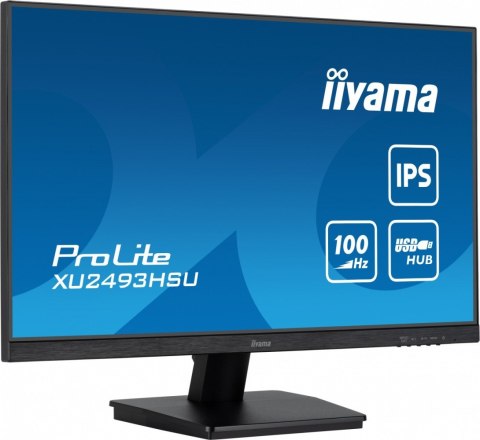 Monitor 24 cale XU2493HSU-B7,IPS.HDMI.DP.2x2W.USBx2,300cd IIYAMA