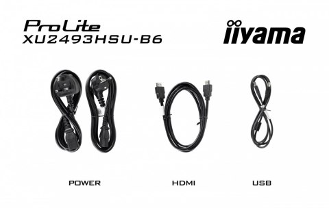Monitor 24 cale XU2493HSU-B7,IPS.HDMI.DP.2x2W.USBx2,300cd IIYAMA