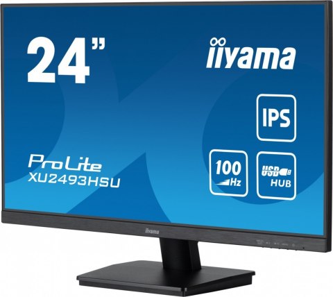 Monitor 24 cale XU2493HSU-B7,IPS.HDMI.DP.2x2W.USBx2,300cd IIYAMA