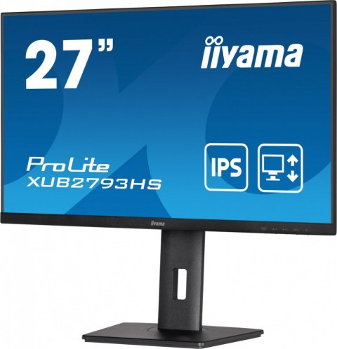 Monitor 27 cali XUB2793HS-B7,IPS,FHD,HDMI,DP,2x2W,300cd IIYAMA