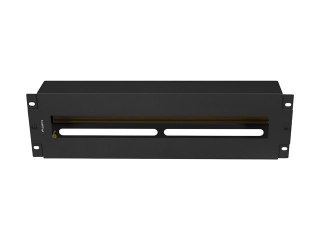 Panel dystrybucji napięć 3U 19 cali z szyną DIN ts-35 czarny Lanberg