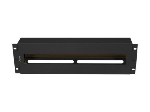 Panel dystrybucji napięć 3U 19 cali z szyną DIN ts-35 czarny Lanberg