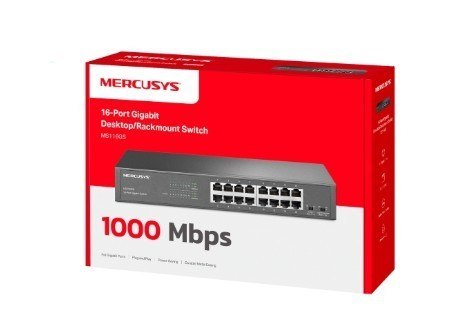 Przełącznik Mercusys 16-Port Gigabit Desktop/Rackmount Switch PORT: 16× Gigabit RJ45 Ports MS116GS TP-LINK