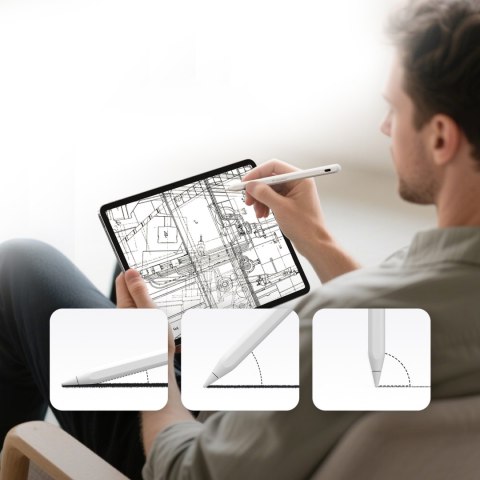 Rysik stylus WRA-08 do Apple iPad 2018-2025 USB-C- biały WOZINSKY