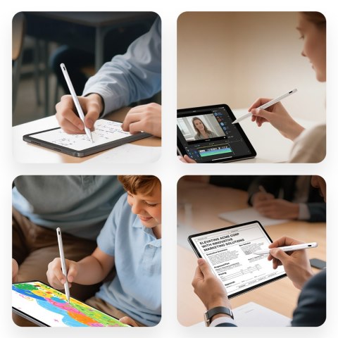 Rysik stylus WRA-08 do Apple iPad 2018-2025 USB-C- biały WOZINSKY