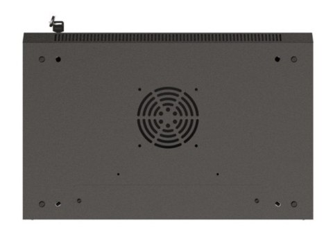 Szafa instalacyjna rack wisząca 19" 4U 540x350 czarna drzwi przeszklone ( flat pack) Lanberg