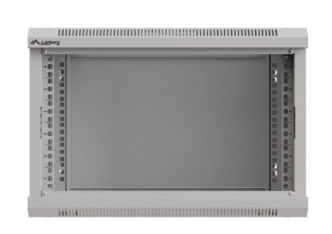 Szafa instalacyjna rack wisząca 19" 6U 540x350 szara drzwi przeszklone ( flat pack) Lanberg