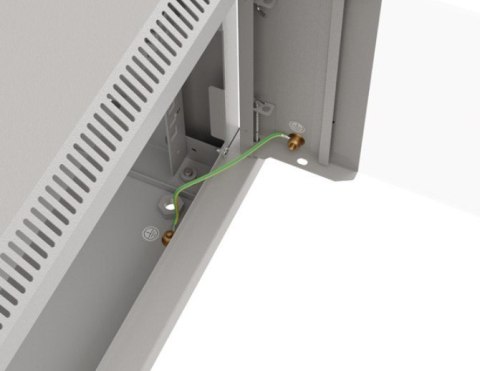 Szafa instalacyjna rack wisząca 19" 6U 540x350 szara drzwi przeszklone ( flat pack) Lanberg