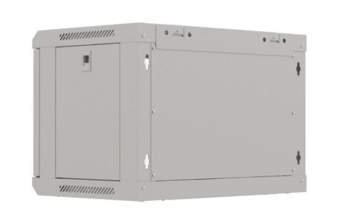 Szafa instalacyjna rack wisząca 19" 6U 540x350 szara drzwi przeszklone ( flat pack) Lanberg