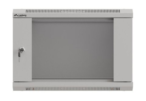 Szafa instalacyjna rack wisząca 19" 6U 540x350 szara drzwi przeszklone ( flat pack) Lanberg