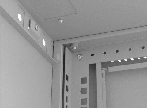 Szafa instalacyjna rack wisząca 19" 9U 540x350 szara drzwi przeszklone ( flat pack) Lanberg
