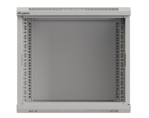 Szafa instalacyjna rack wisząca 19" 9U 540x350 szara drzwi przeszklone ( flat pack) Lanberg